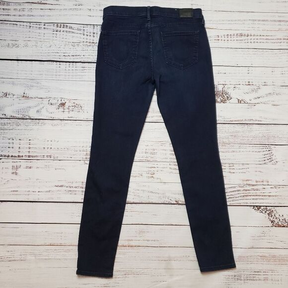 True Religion Halle Mid Rise Super Skinny Jeans Size 30 dark wash - Picture 2 of 14